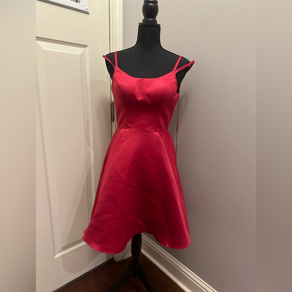 Abby Paris size 0 red (wine) dress